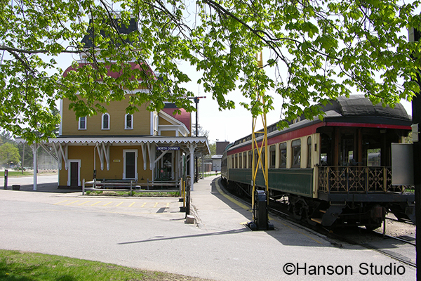 North Conway, NH - Train Station and Train